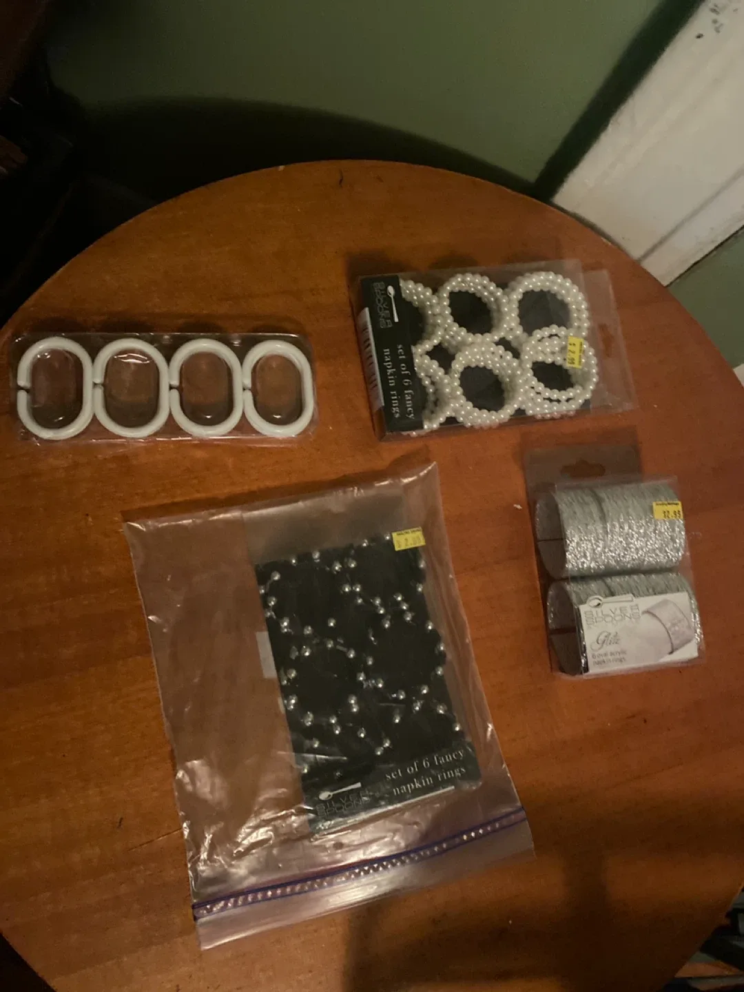 Napkin Rings & Shower Curtain Hooks