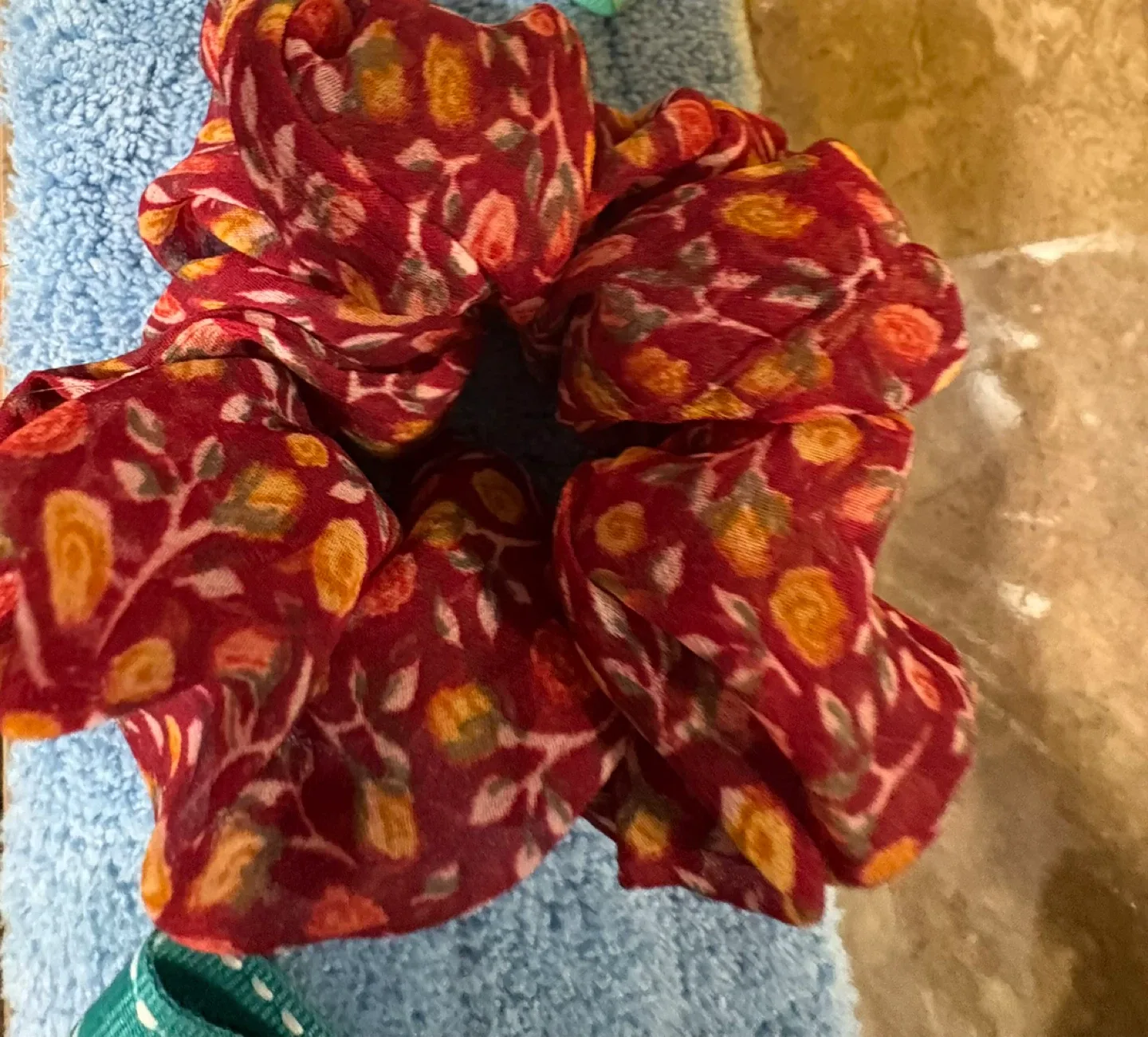 Floral Scrunchie - Red image indicator(2)