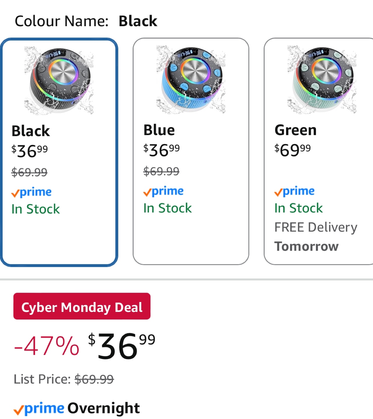 dotn Bluetooth Shower Speaker - Black - photo 2