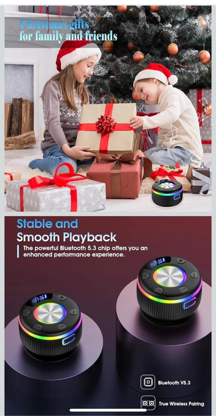 dotn Bluetooth Shower Speaker - Black image indicator(3)