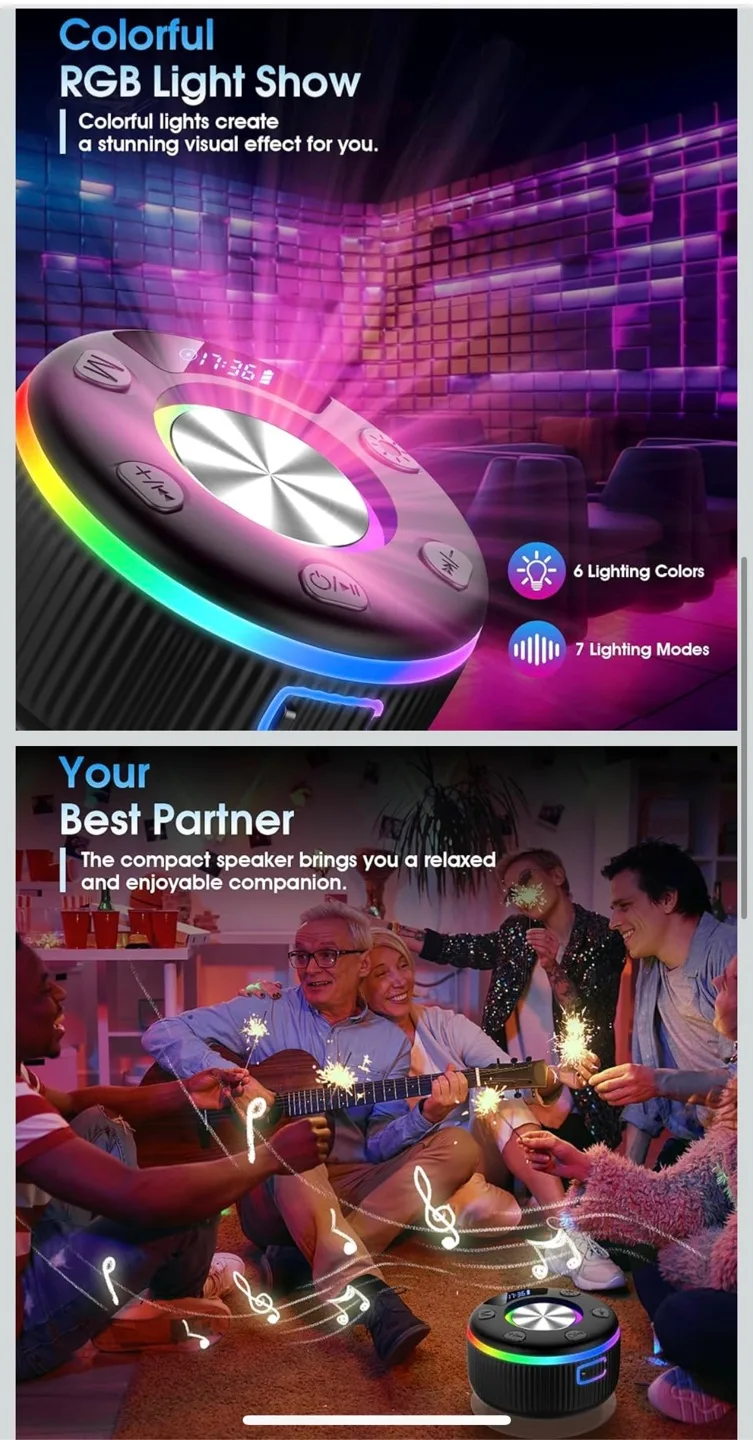 dotn Bluetooth Shower Speaker - Black image indicator(4)