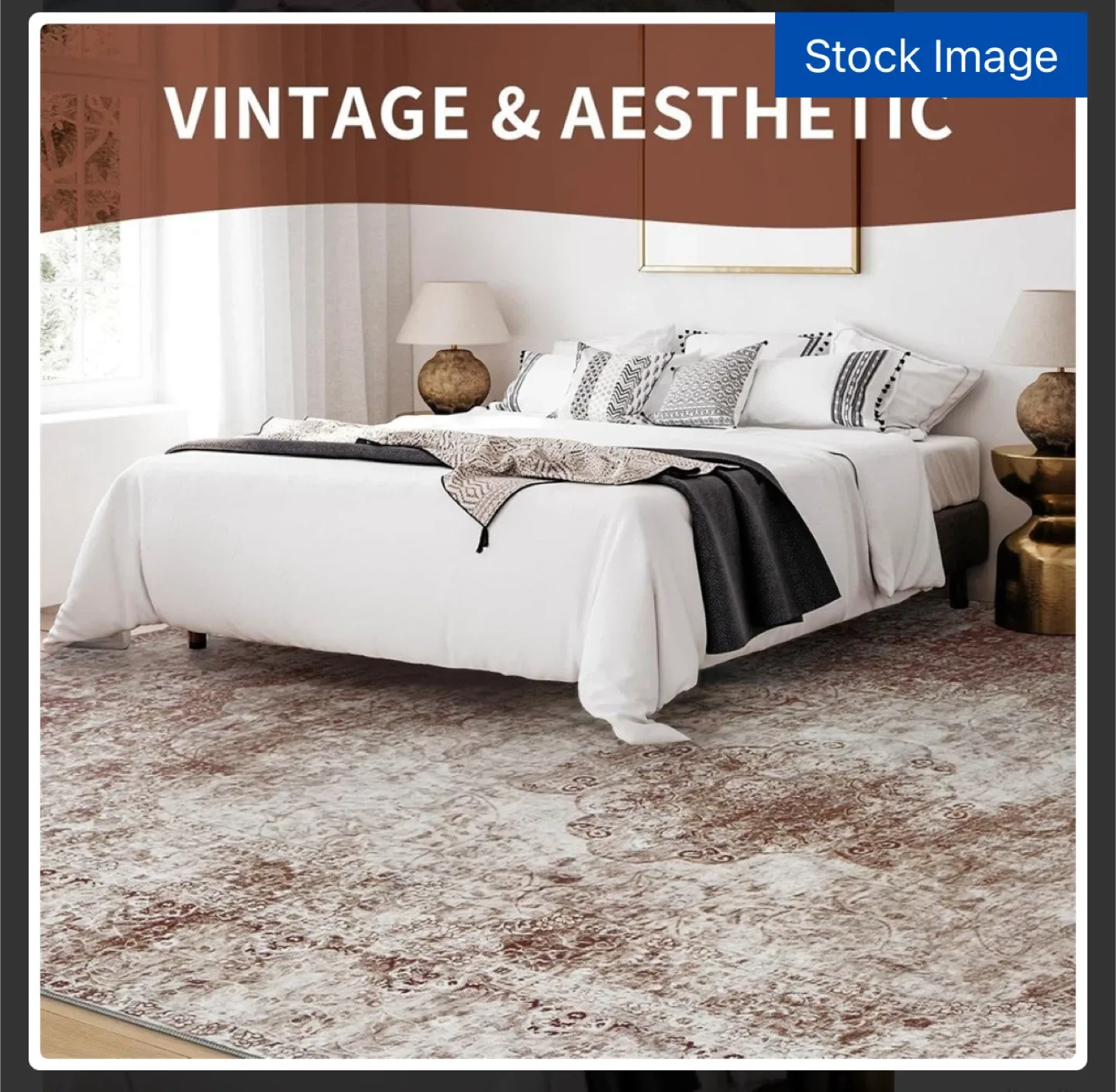 New Engiw® Area Rug - Vintage Brown - 8’ x 10’ image indicator(4)