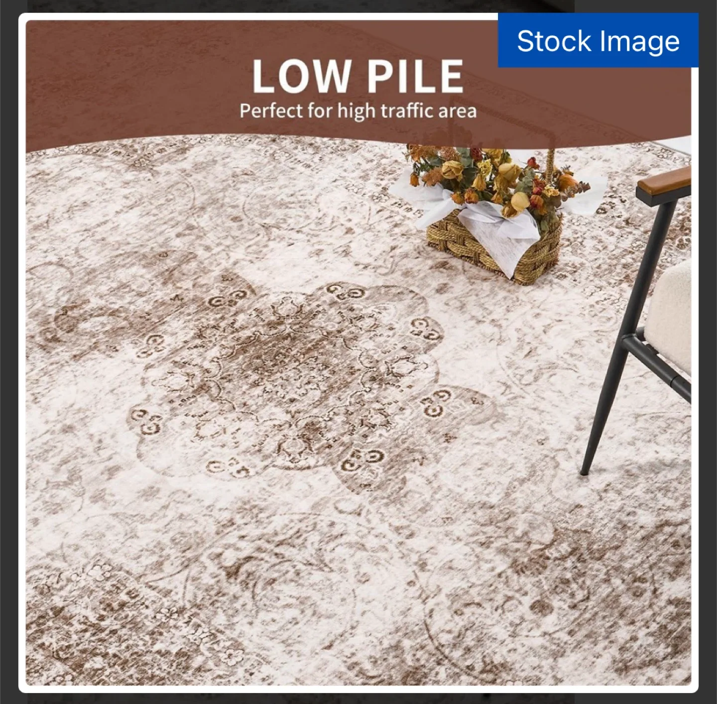 New Engiw® Area Rug - Vintage Brown - 8’ x 10’ image indicator(2)