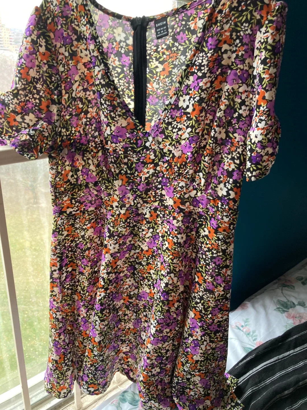 Shein Floral Print Mini Dress - Size M