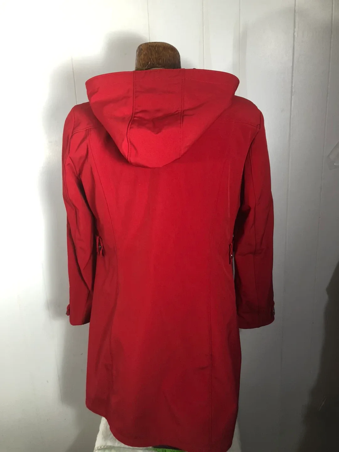 Women’s Red Raincoat /Trenchcoat. Size Medium. Ajg Sport image indicator(2)