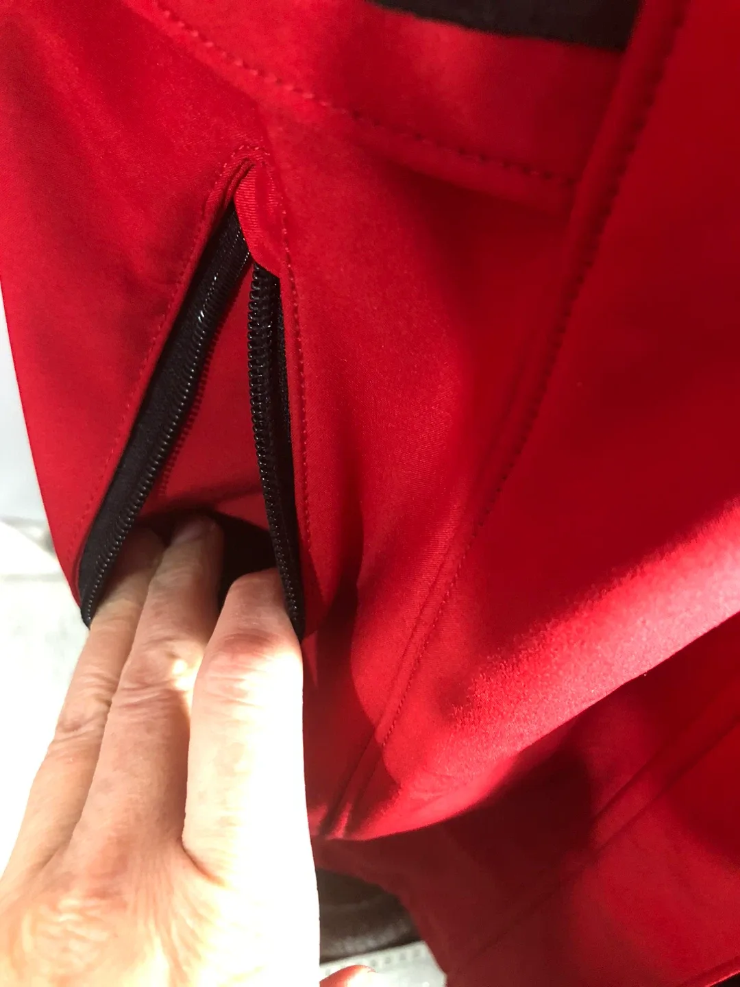 Women’s Red Raincoat /Trenchcoat. Size Medium. Ajg Sport image indicator(6)