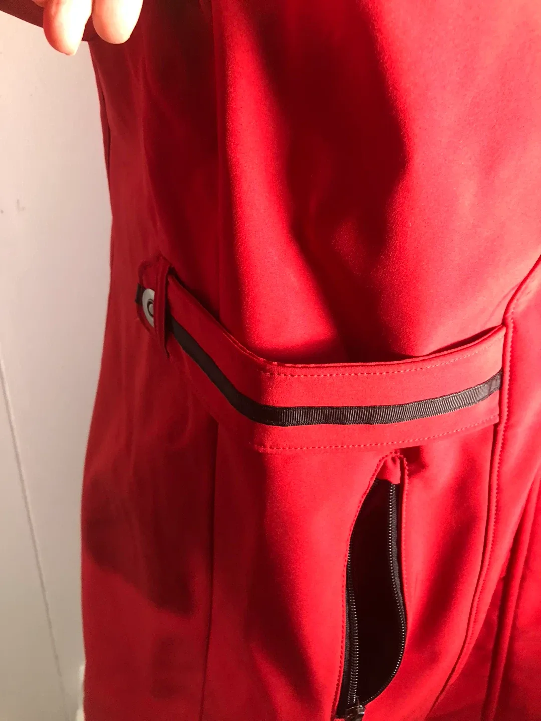 Women’s Red Raincoat /Trenchcoat. Size Medium. Ajg Sport image indicator(7)