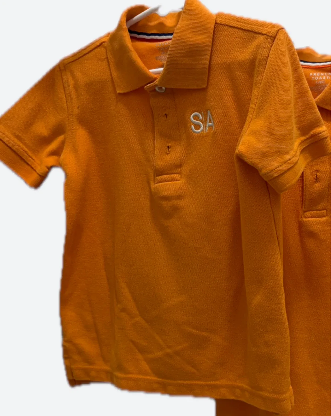 French Toast Orange Polo & Navy Pants - Size 4