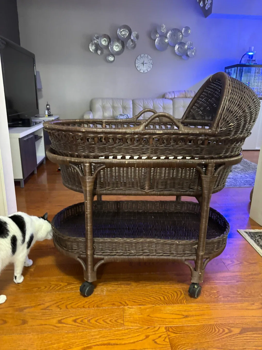 Wicker Bassinet - Brown