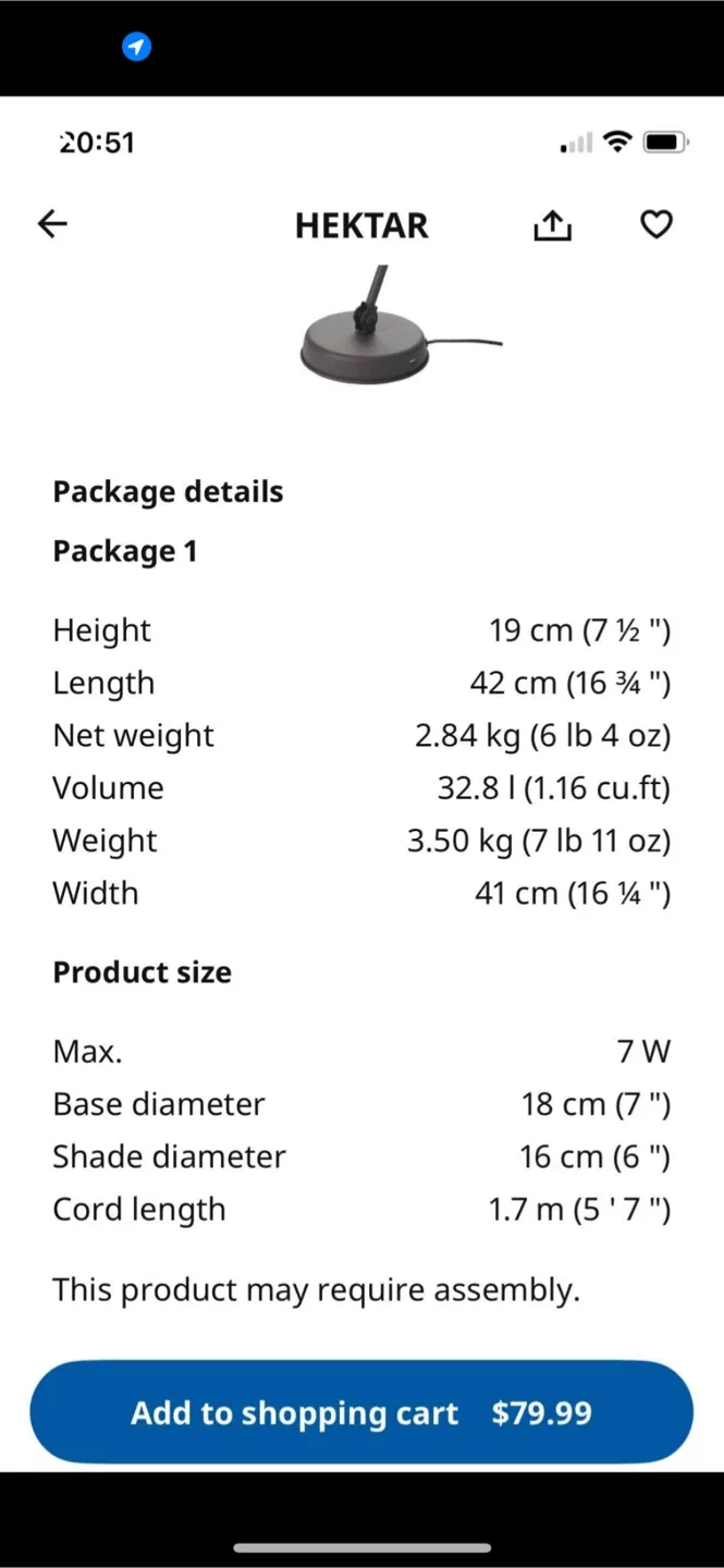 Ikea Hektar Desk Lamp - Black image indicator(4)