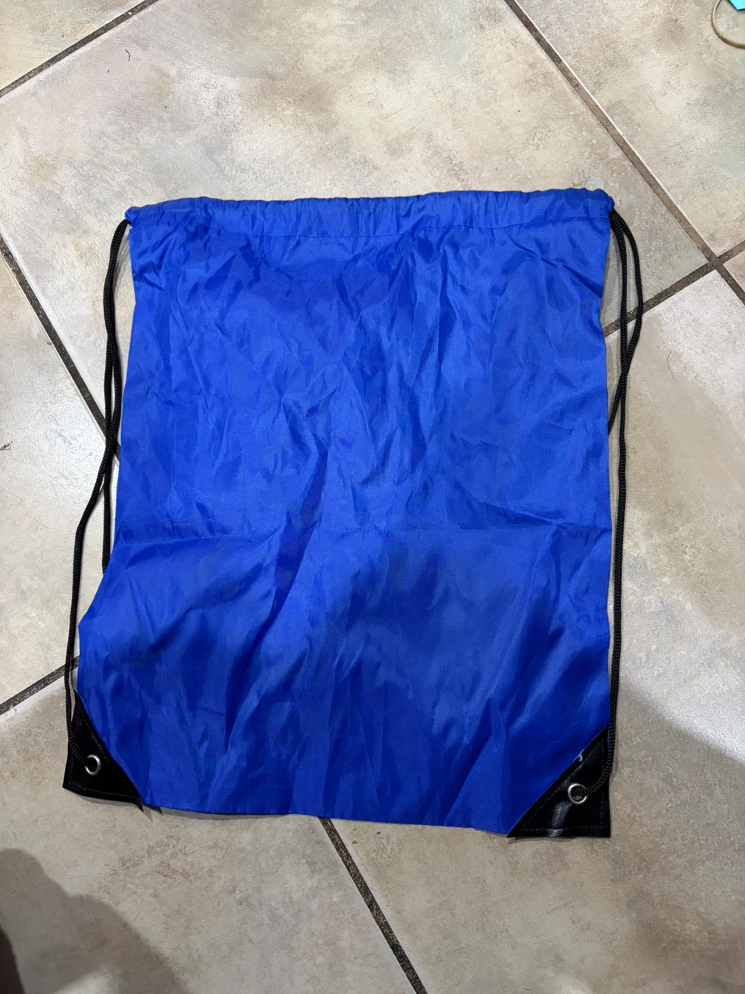 Blue Drawstring Bag