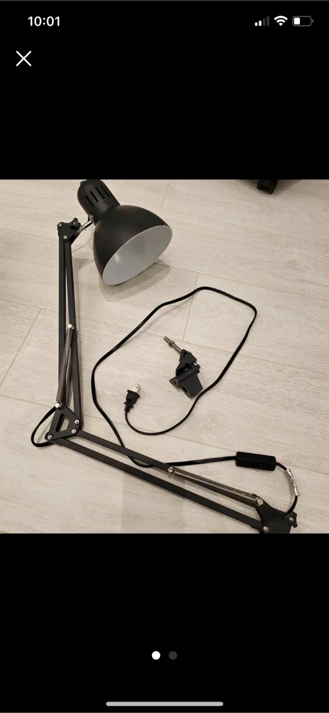 2 Adjustable Clamping IKEA Lamps