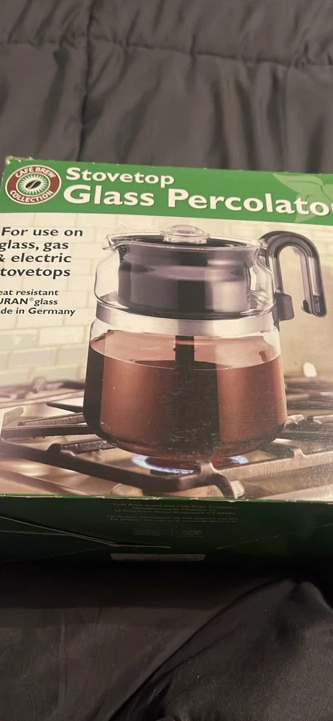 Stovetop glass percolator
