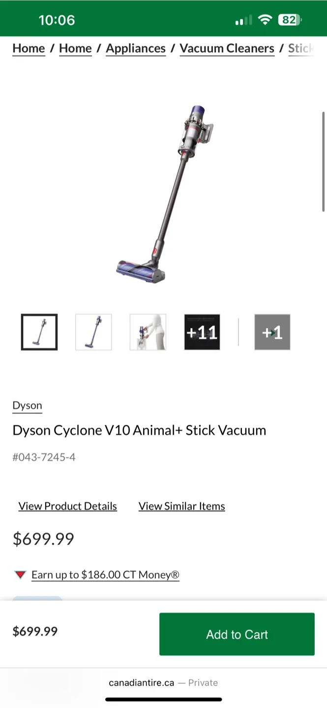 Dyson v10 Cordless Stick Vacuum - Purple