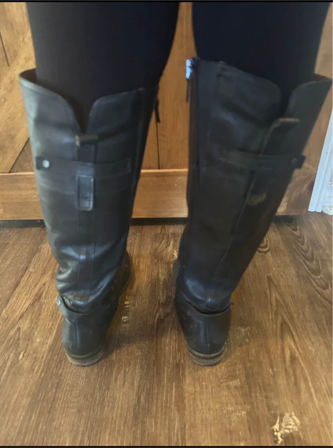 Frank Sarto wide calf leather knee high boots. image indicator(3)