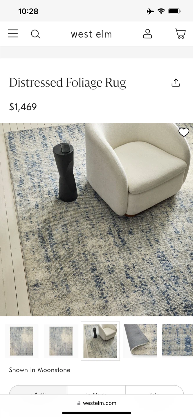West Elm Distressed Foliage Rug ( Moving Out ) - photo 4