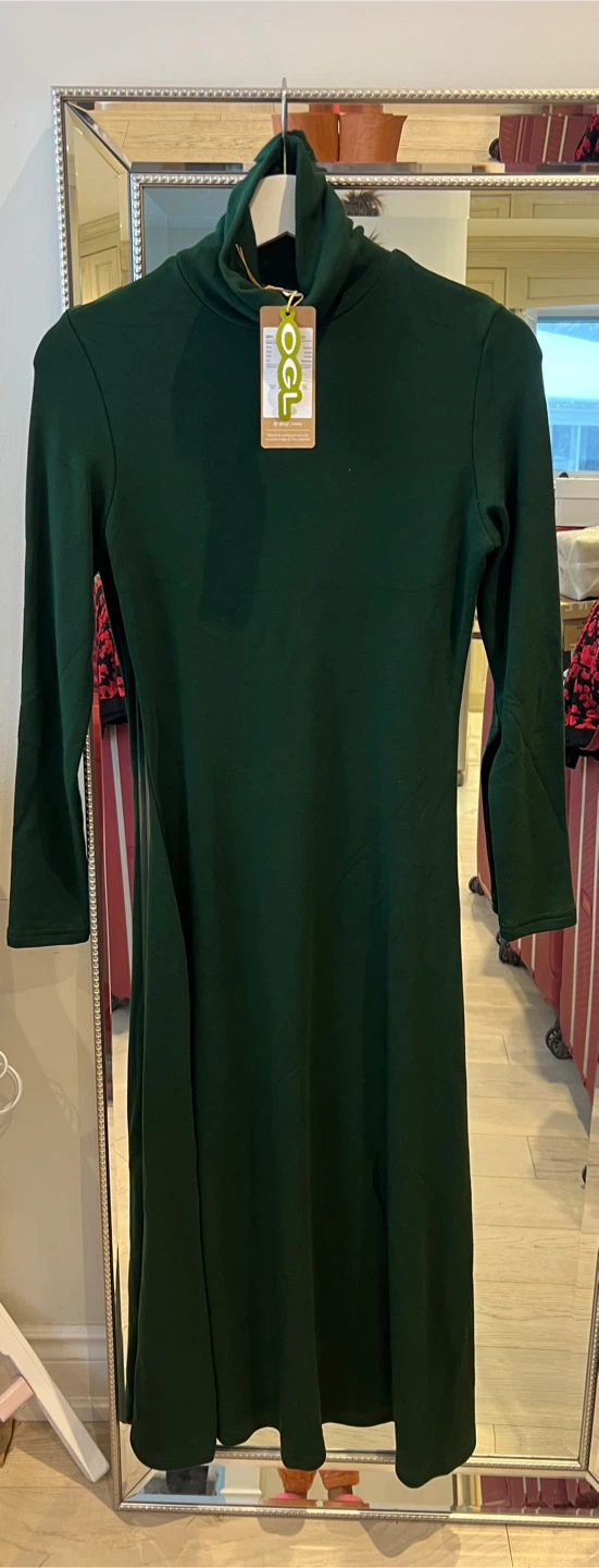 OGL Green Turtleneck Dress - Size M - photo 3