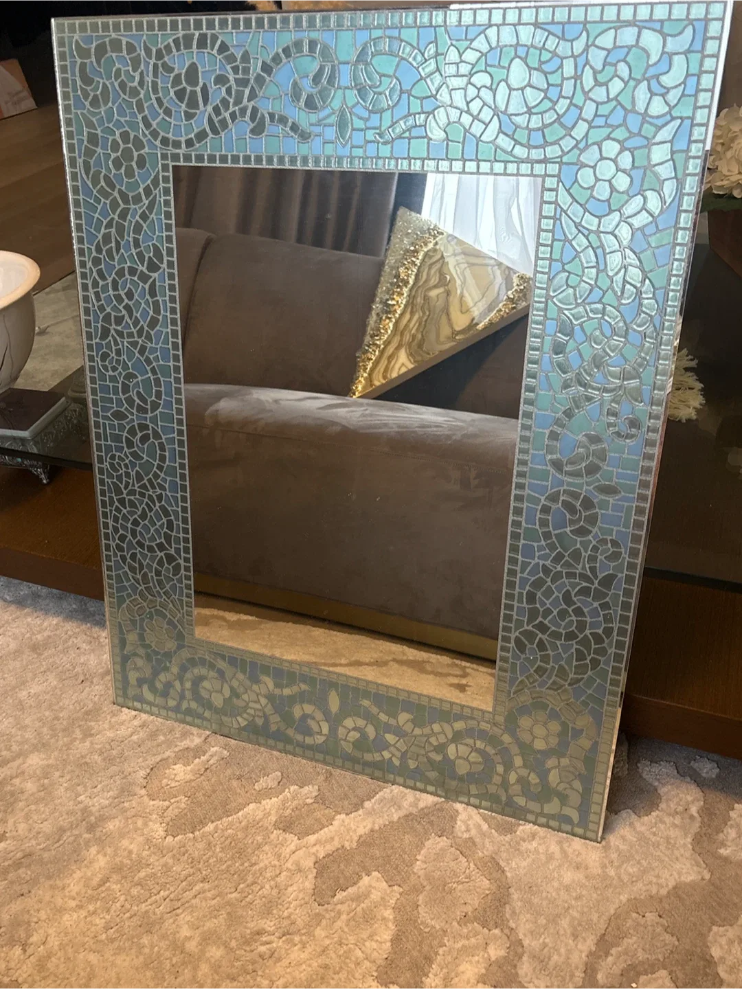 Mosaic Tile Framed Mirror