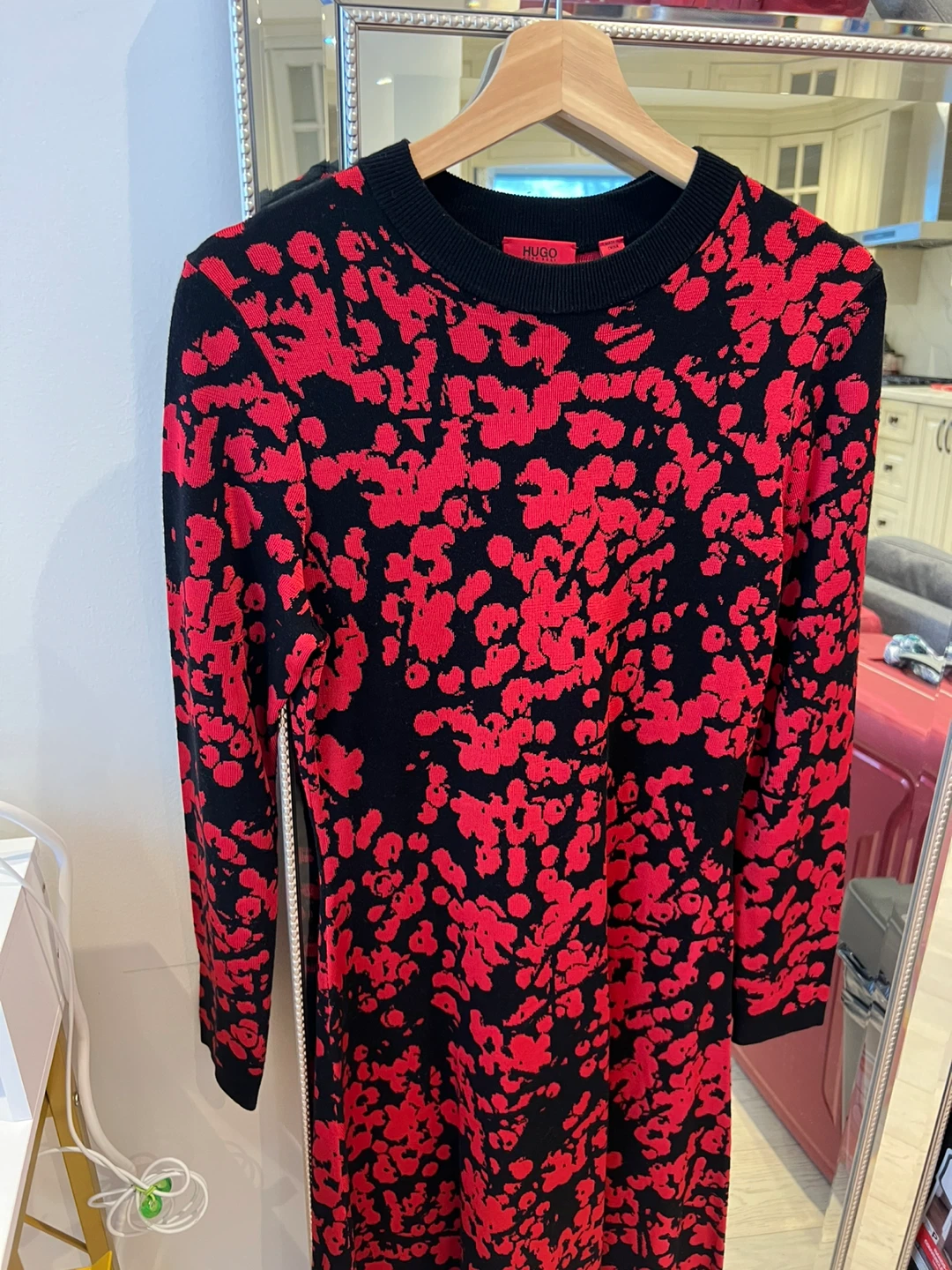 Hugo Boss Red & Black Knit Dress - photo 4