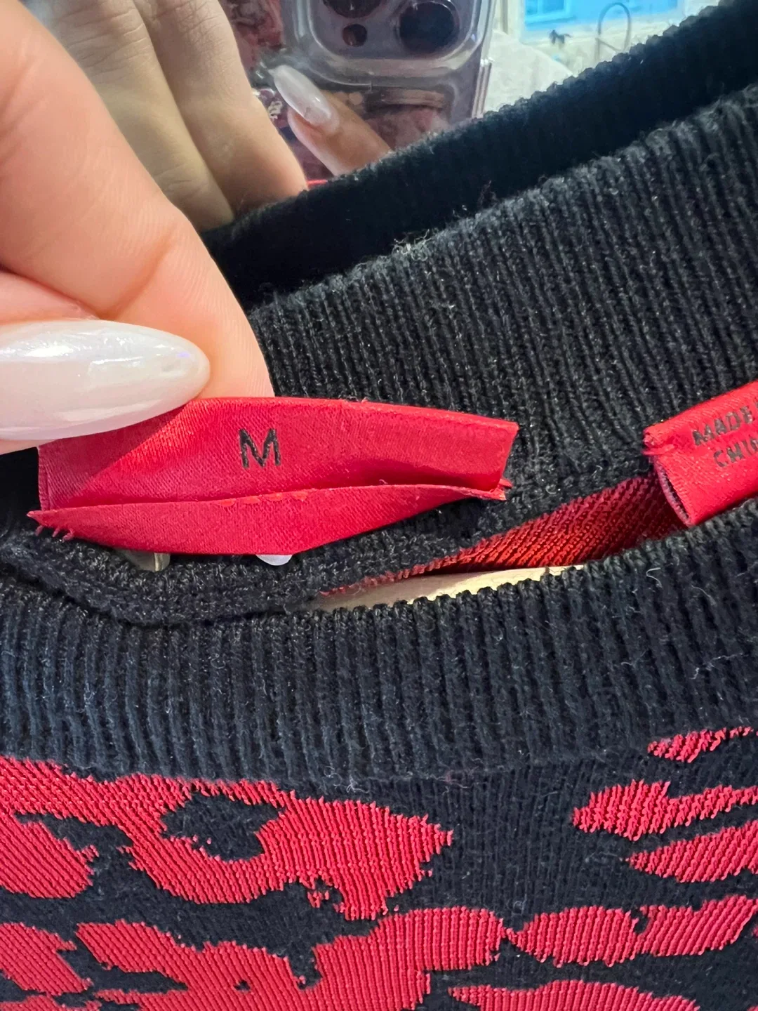 Hugo Boss Red & Black Knit Dress image indicator(7)