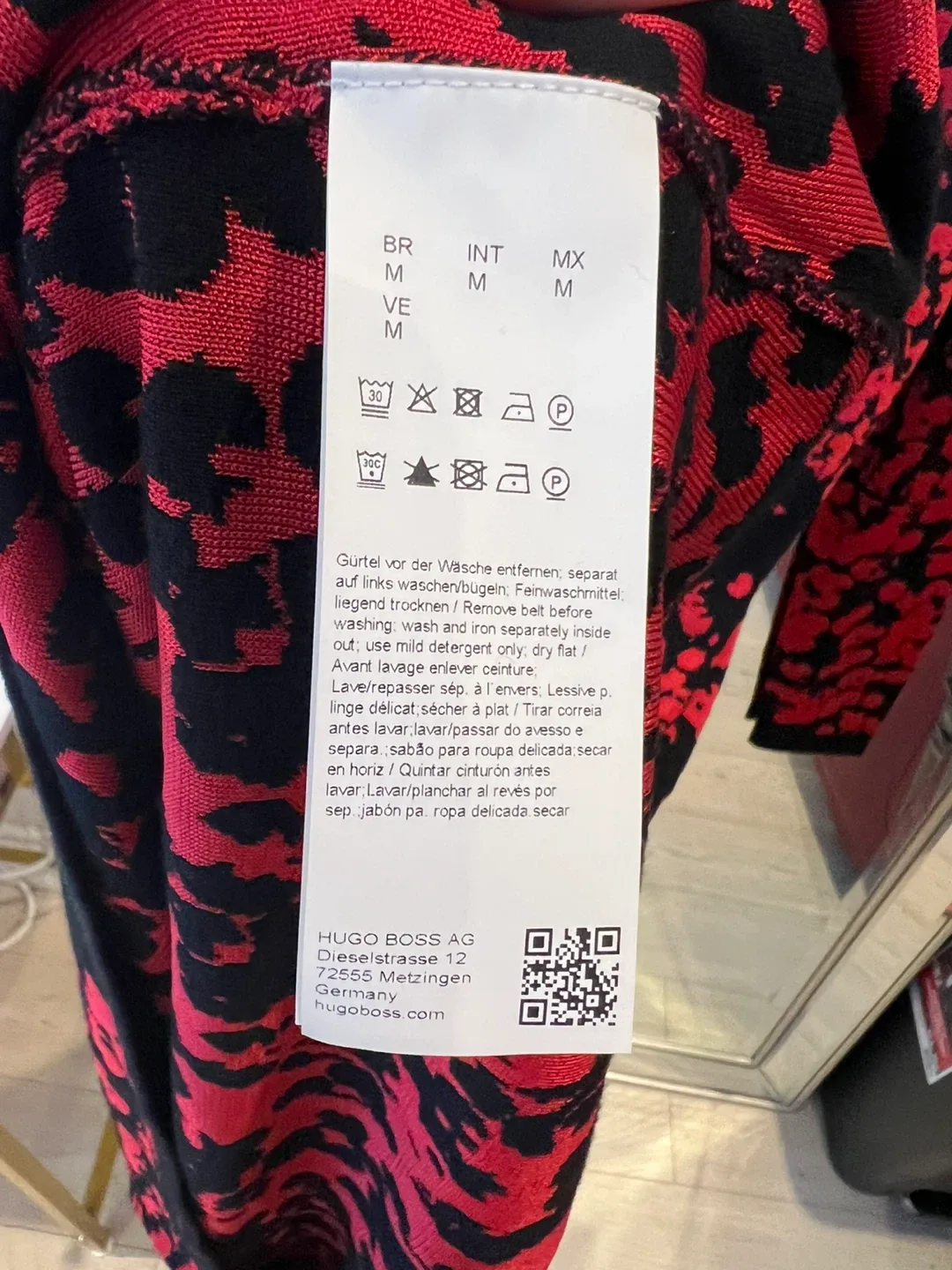 Hugo Boss Red & Black Knit Dress image indicator(8)