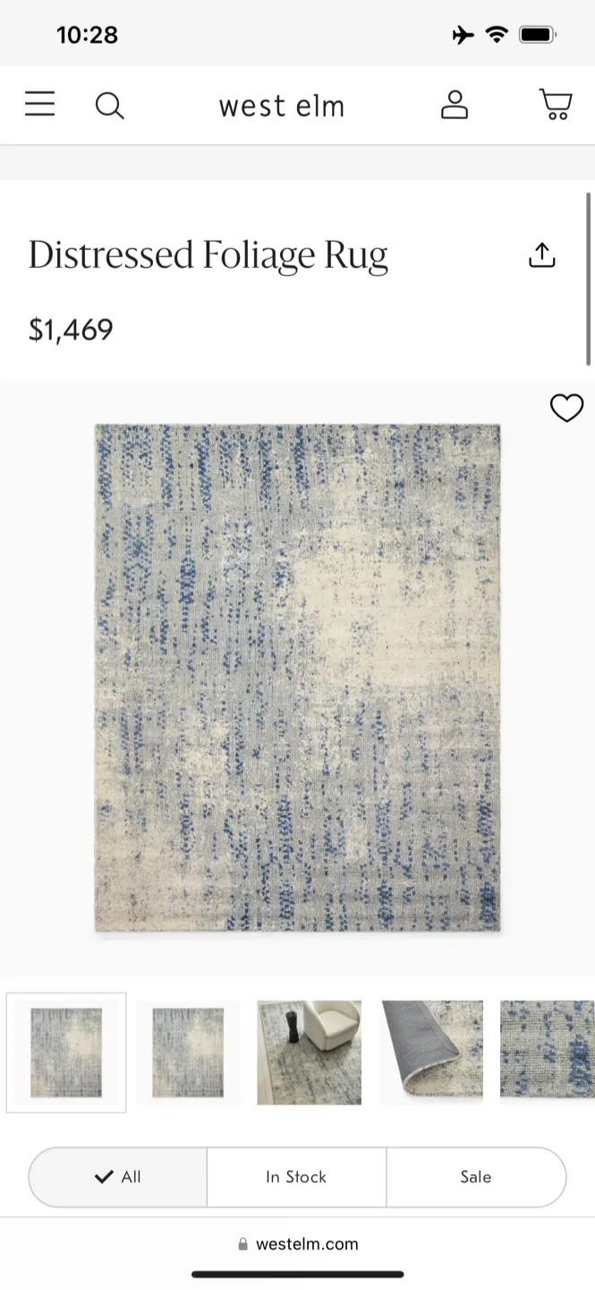 West Elm Distressed Foliage Rug ( Moving Out ) image indicator(9)