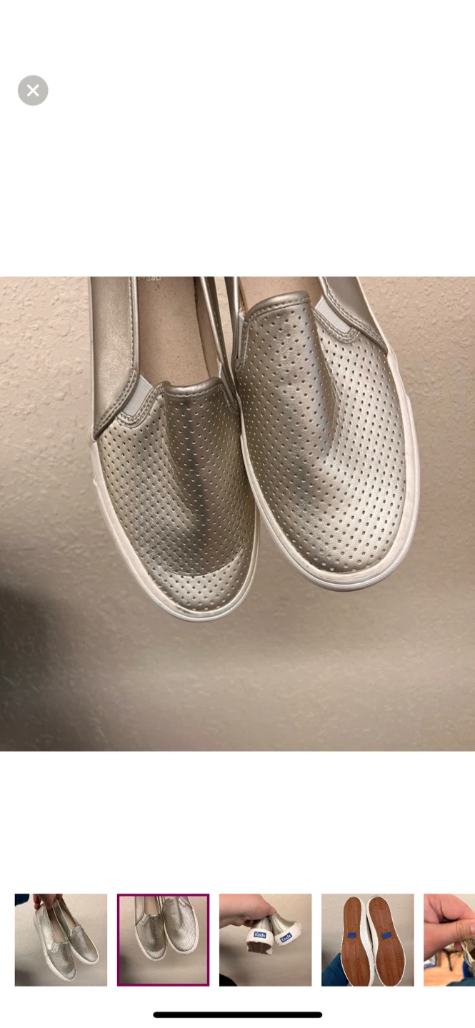 Keds Women's Slip-On Shoes, Silver, Size 7 - photo 2