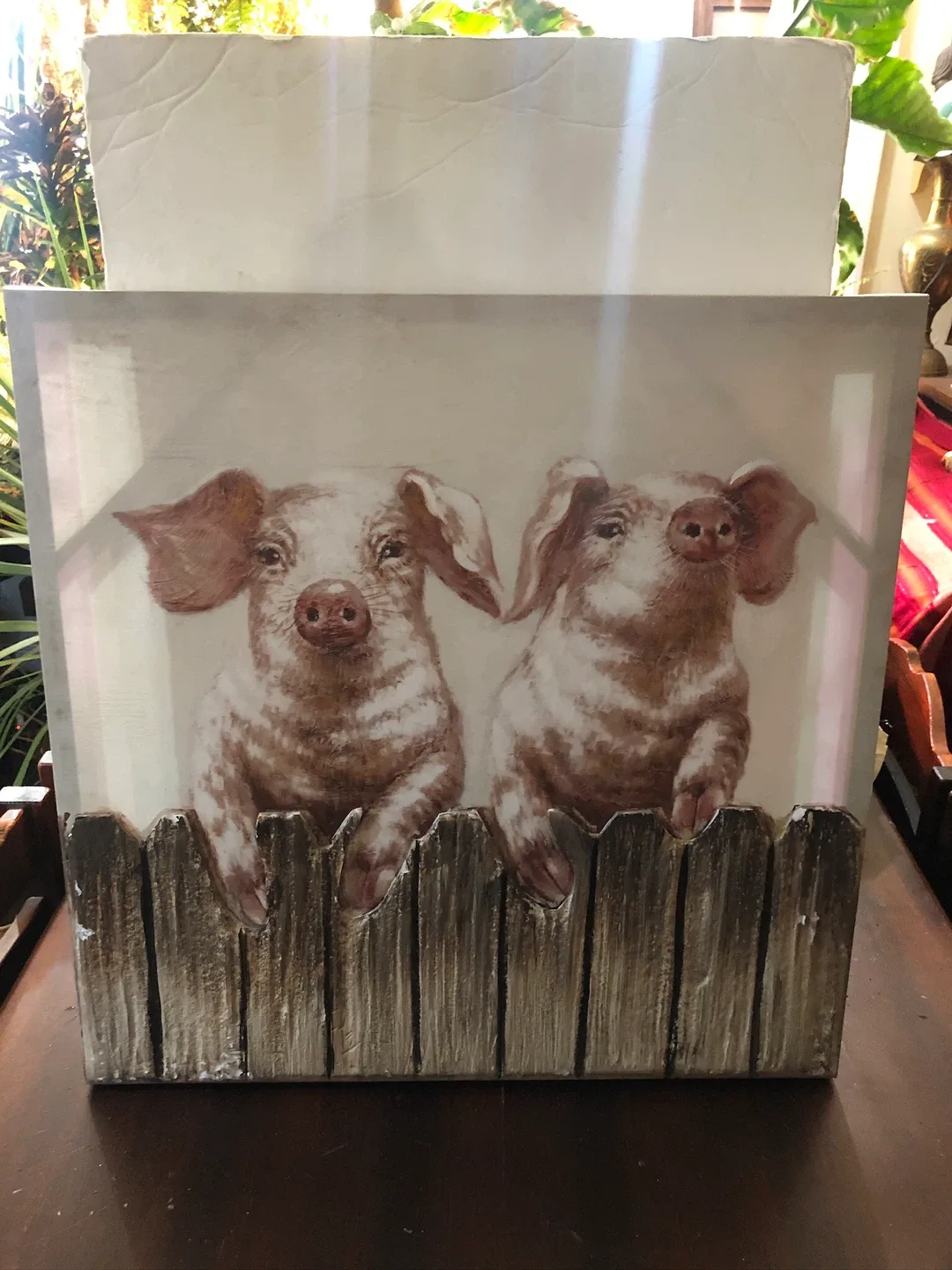 Canvas Pigs Portrait. 24”x24”