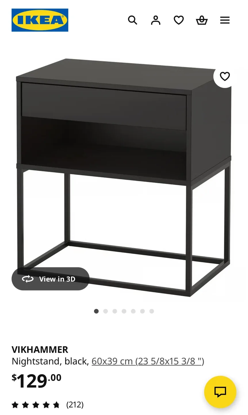 IKEA Vikhammer side table, black x2 image indicator(6)