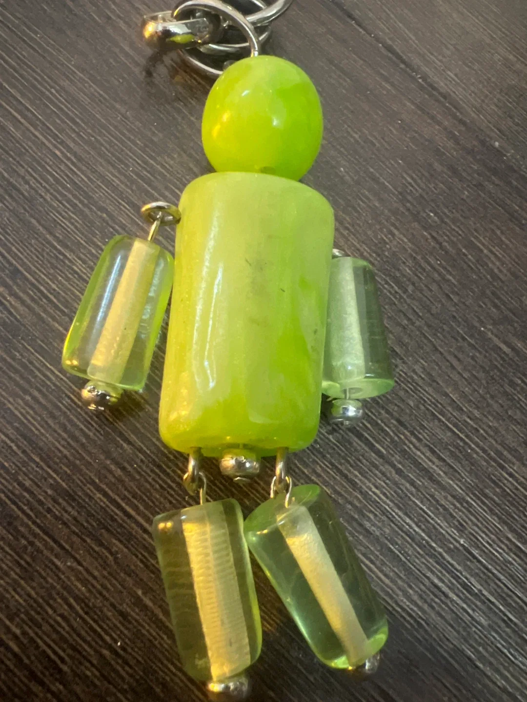 Green Bead Keychain