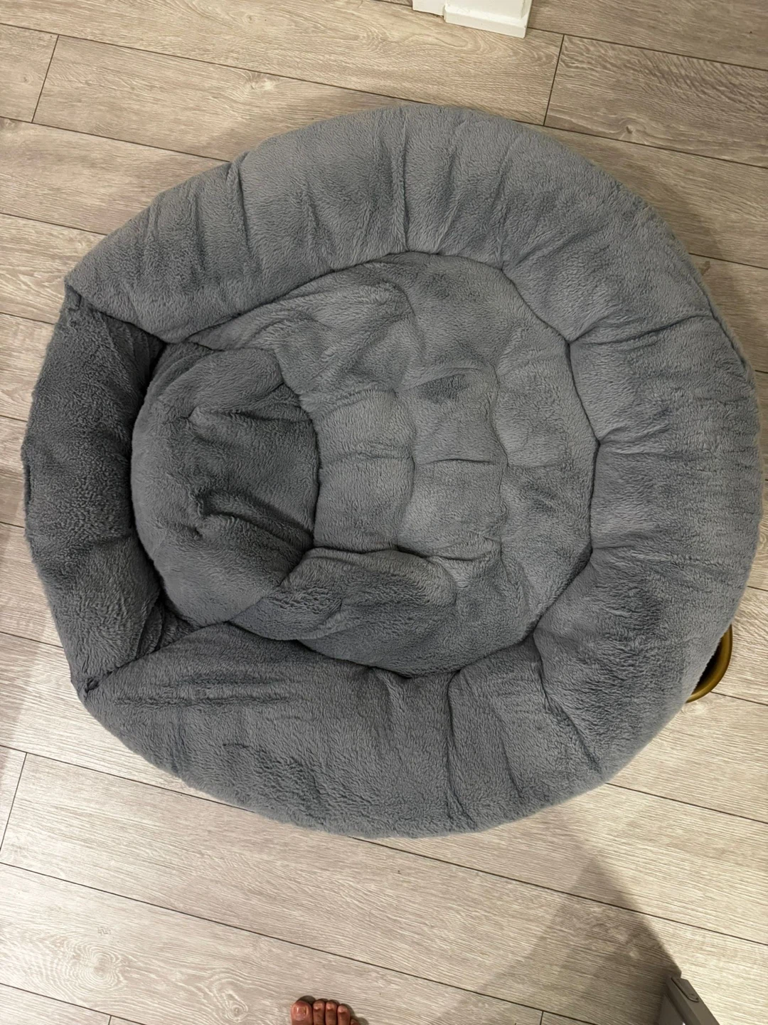 Chair/Faux Fur Saucer Chair for Bedroom/X-Large (Grey) - photo 3