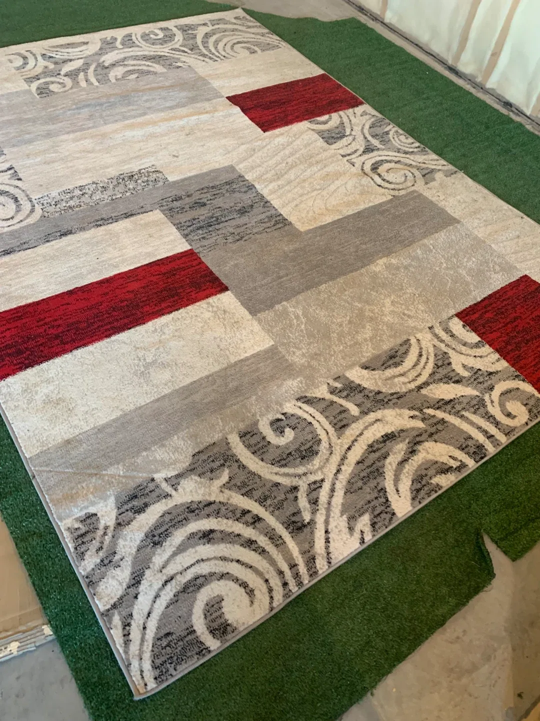 Area Rug - Red, Grey, and Beige image indicator(3)