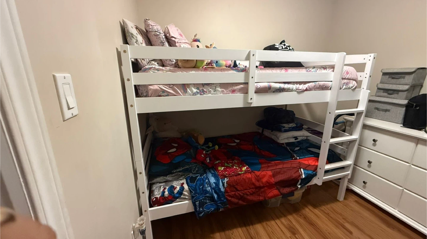 White Bunk Bed Frame