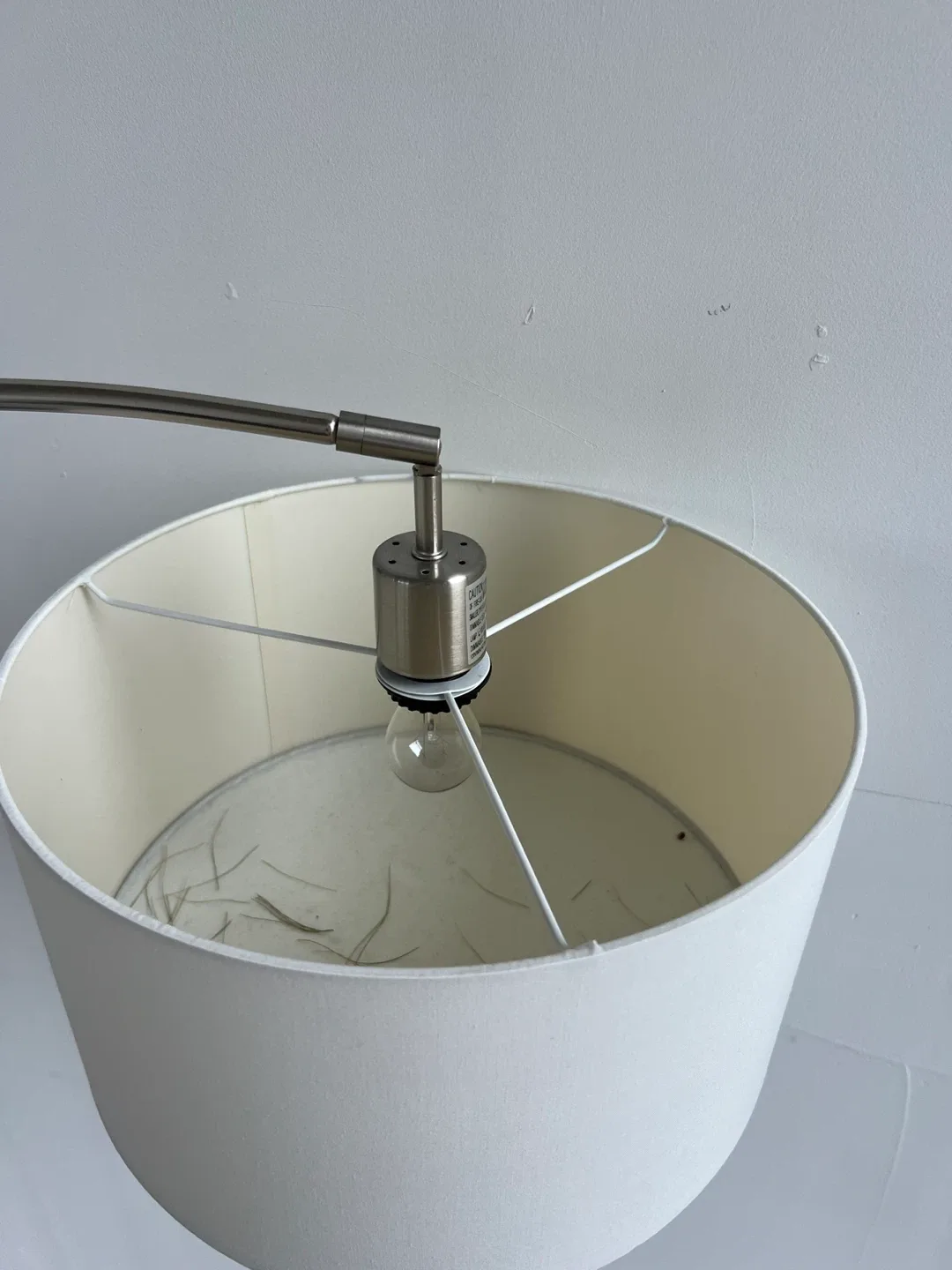 Arc Floor Lamp - Silver Finish, White Shade image indicator(5)