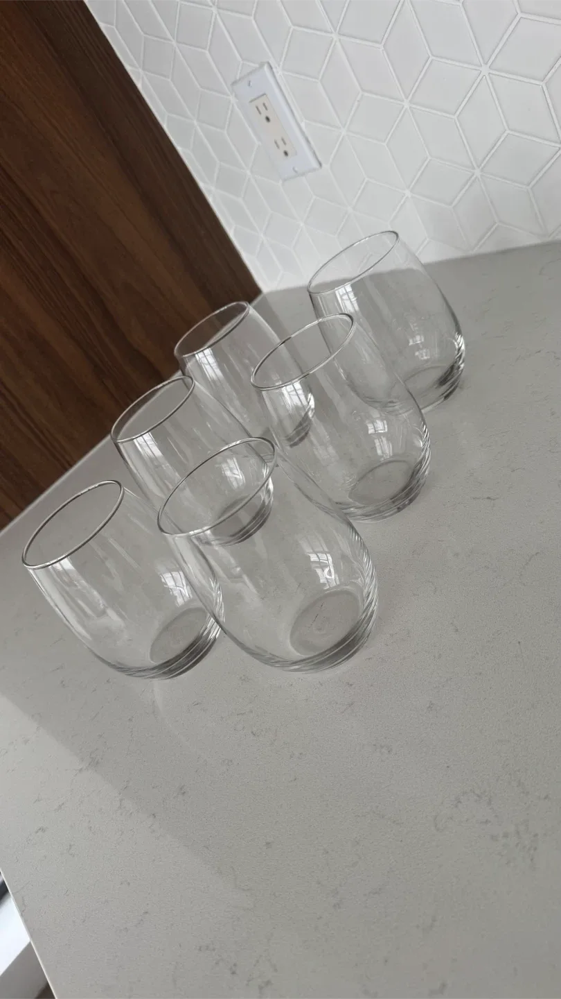 Set of 6 Stemless Wine Glasses