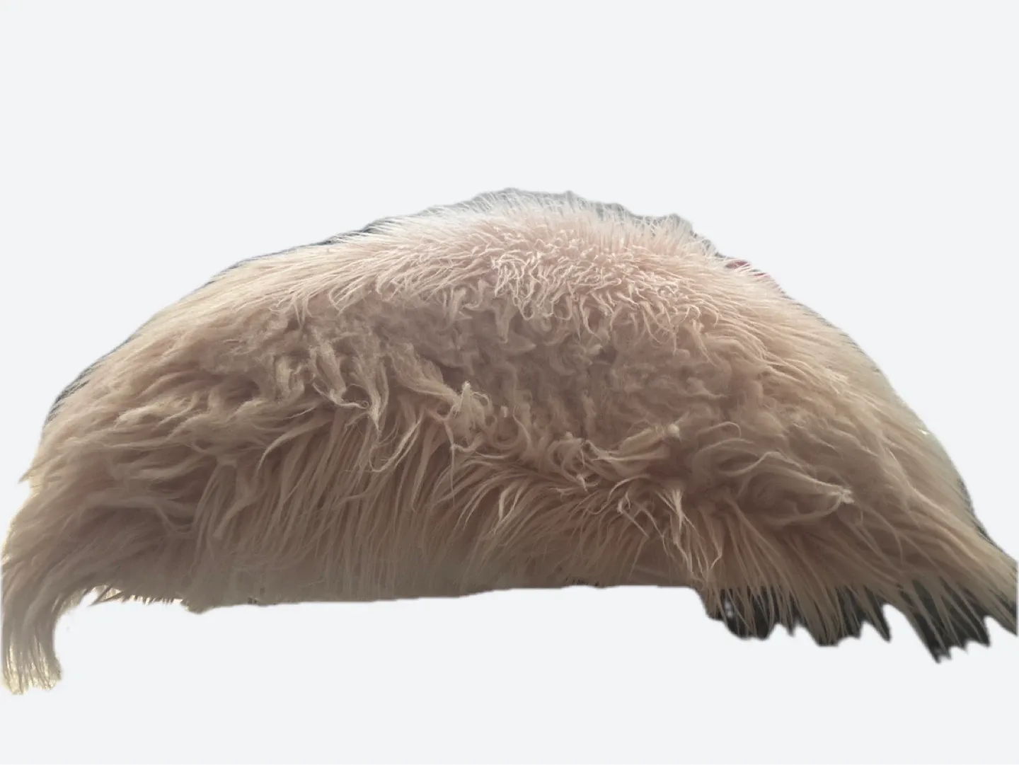 2 Fluffy Throw Pillow - Peach image indicator(2)