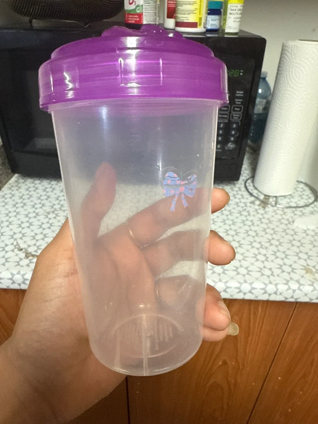 Purple Lid Shaker Bottle