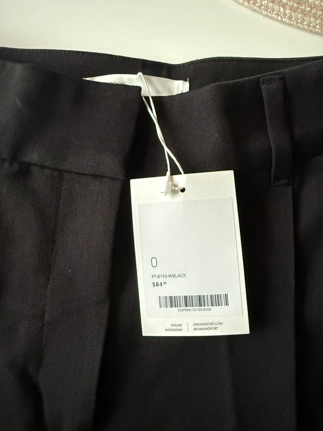 Oak + Fort Wide Leg High-Rise Dress Pant - Black - photo 3