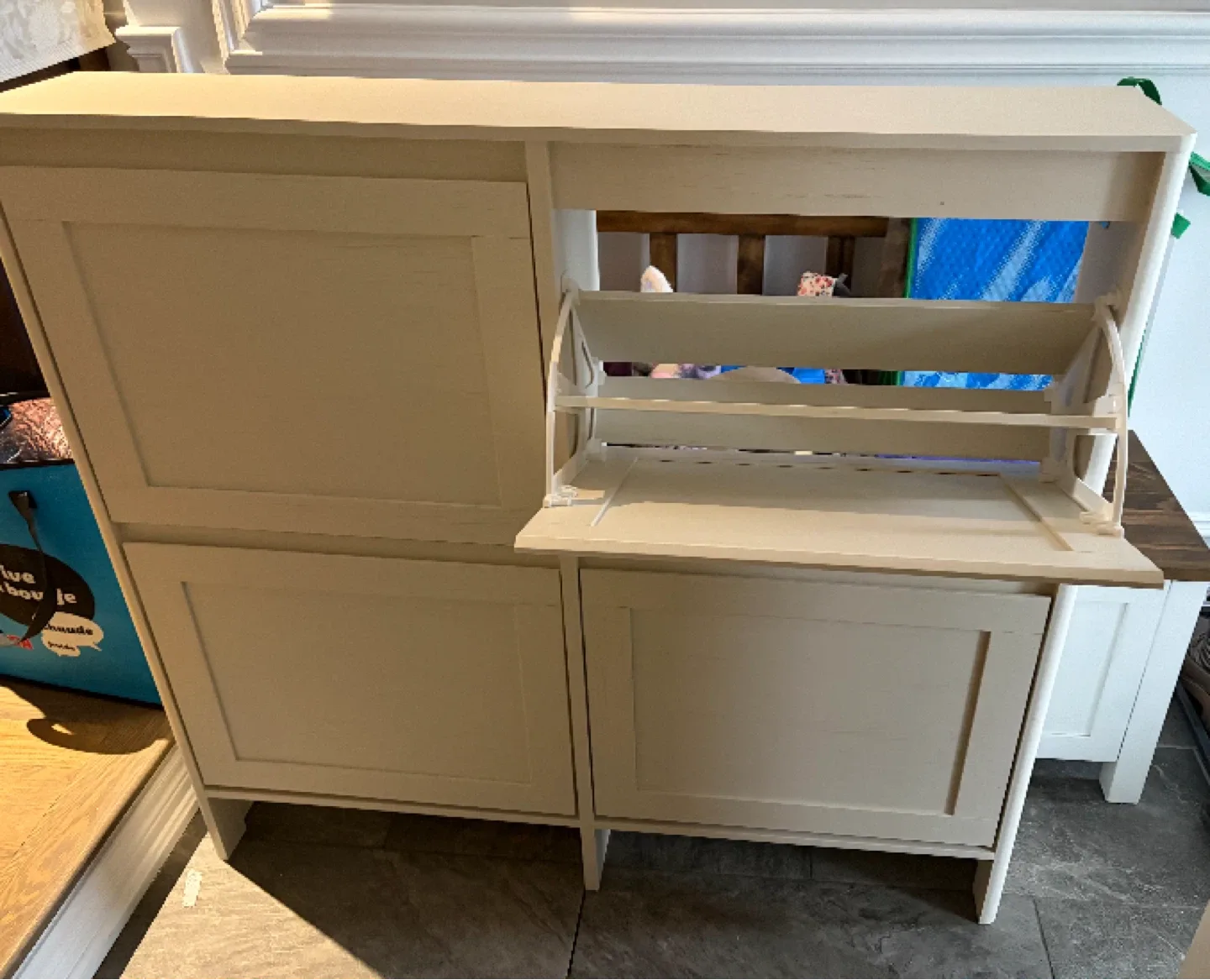 Furniouse Shoe Storage Cabinet - Slim Off White image indicator(7)