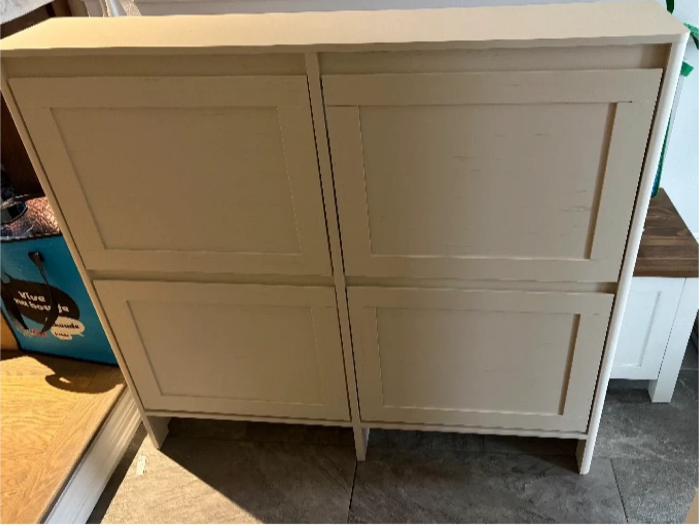 Furniouse Shoe Storage Cabinet - Slim Off White image indicator(8)