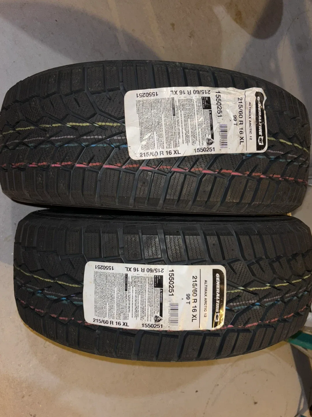 BRAND NEW- General Tire Altimax Arctic 12 215/60 R16 XL