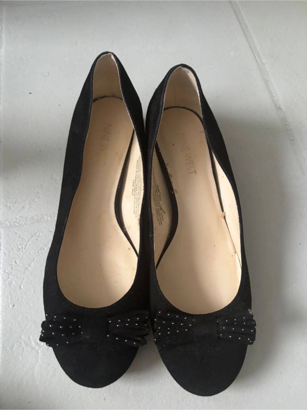 Nine West Black Suede Flats - Size 7.5