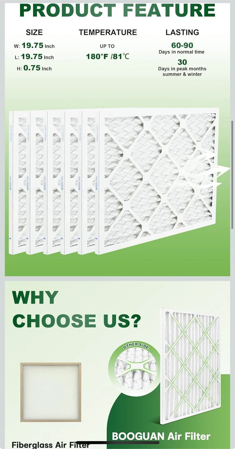 Filters 20x20x1 MERV 13 Air Filters Pleated Filters (6-Pack)