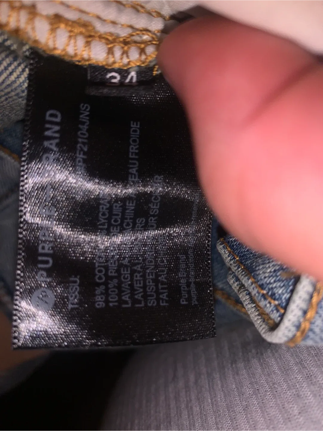 Purple Brand P001 Low Rise Slim Jeans image indicator(6)