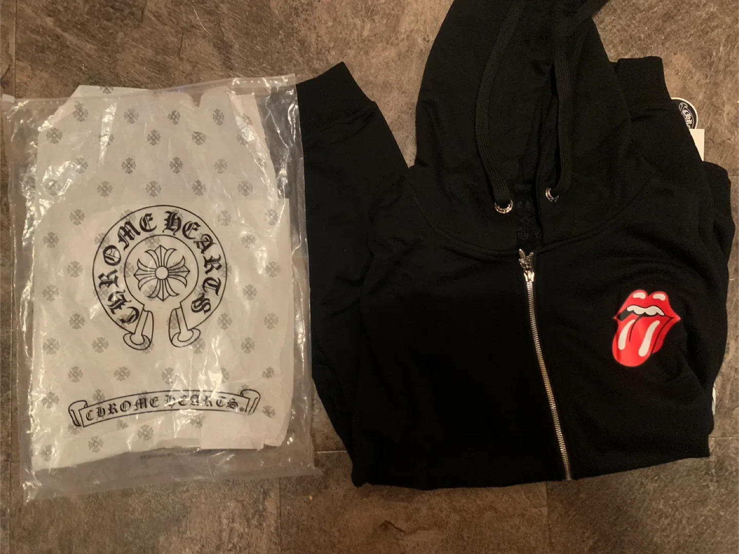 Chrome Hearts x Rolling Stones Black Zip Hoodie image indicator(3)