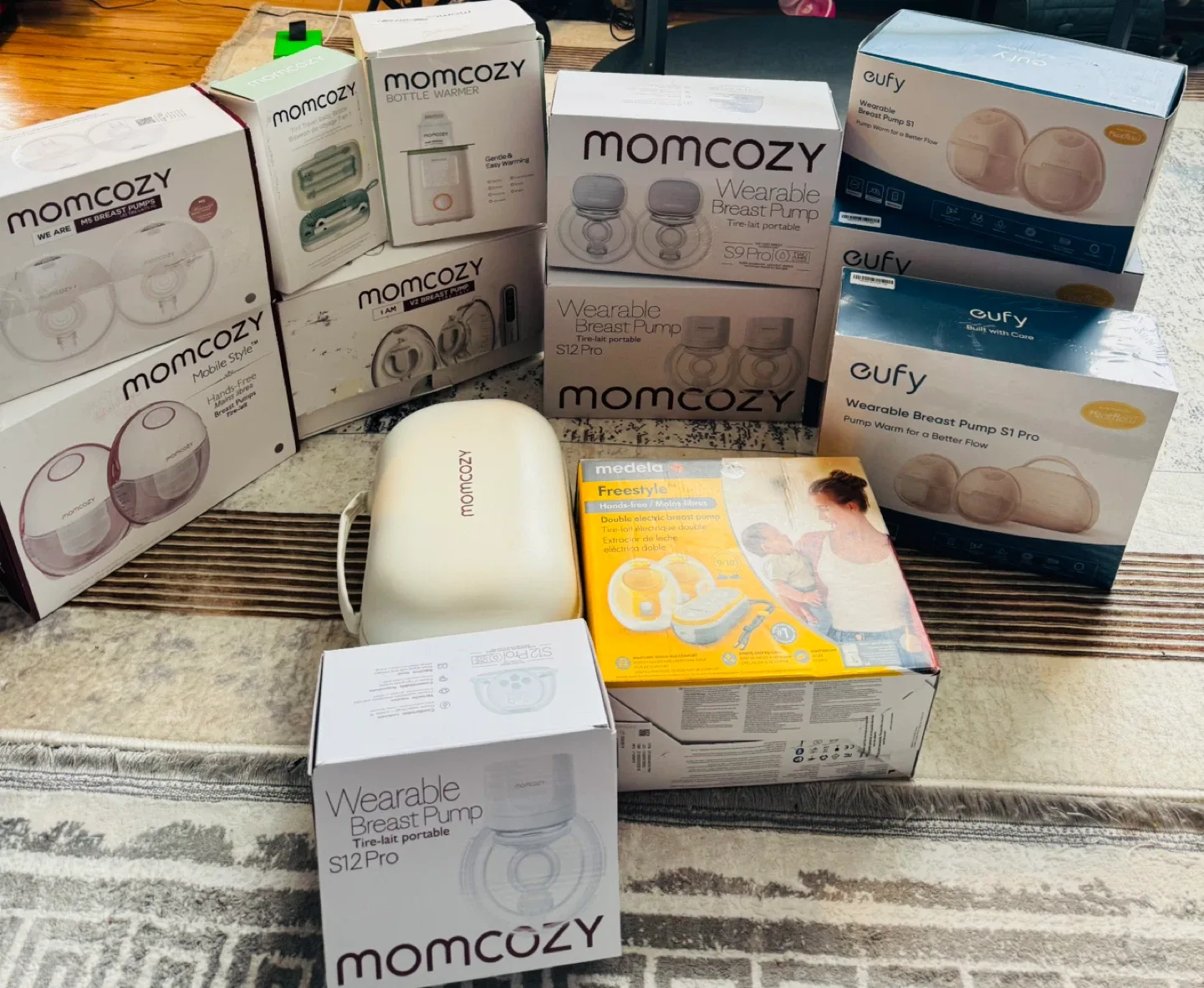 Momcozy & Eufy Breast Pumps + Medela Freestyle