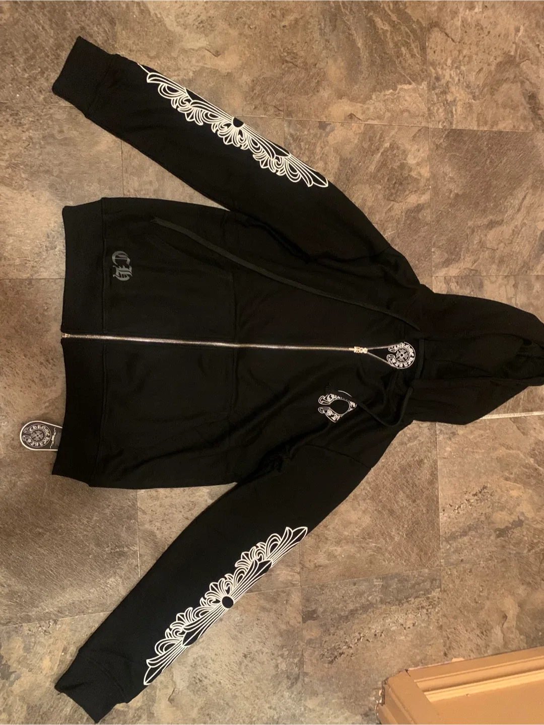 Chrome Hearts Black Zip-Up Hoodie