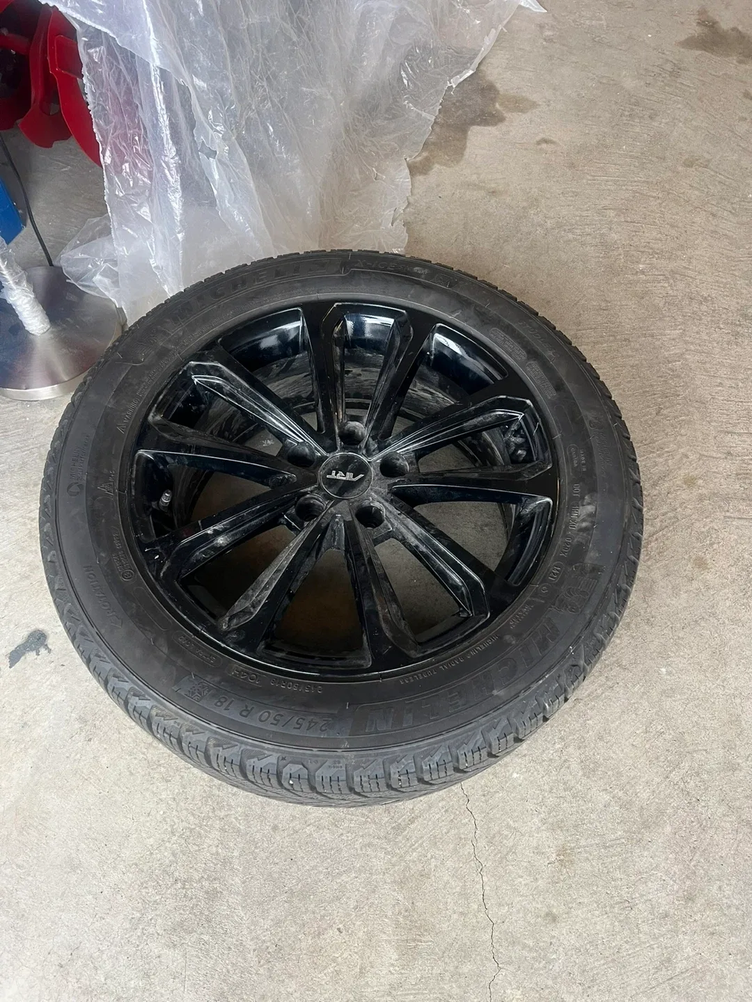 Set of 3 ART Black Winter Tires 245/50 R18