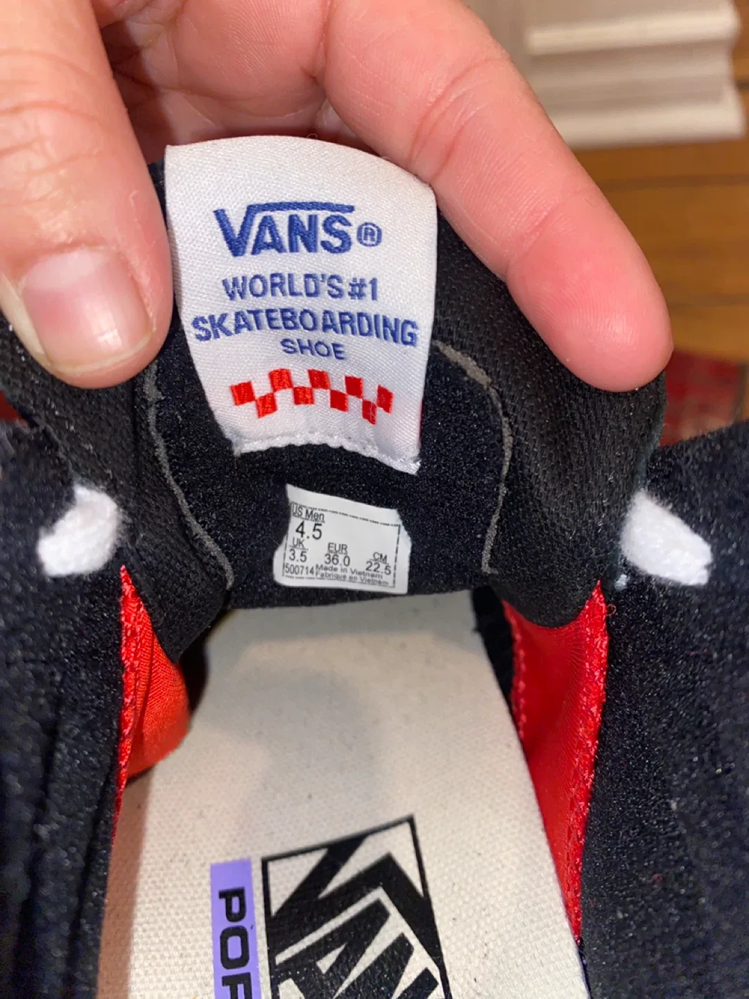 Vans Sk8-Hi Black/White, US Men's 4.5 image indicator(3)