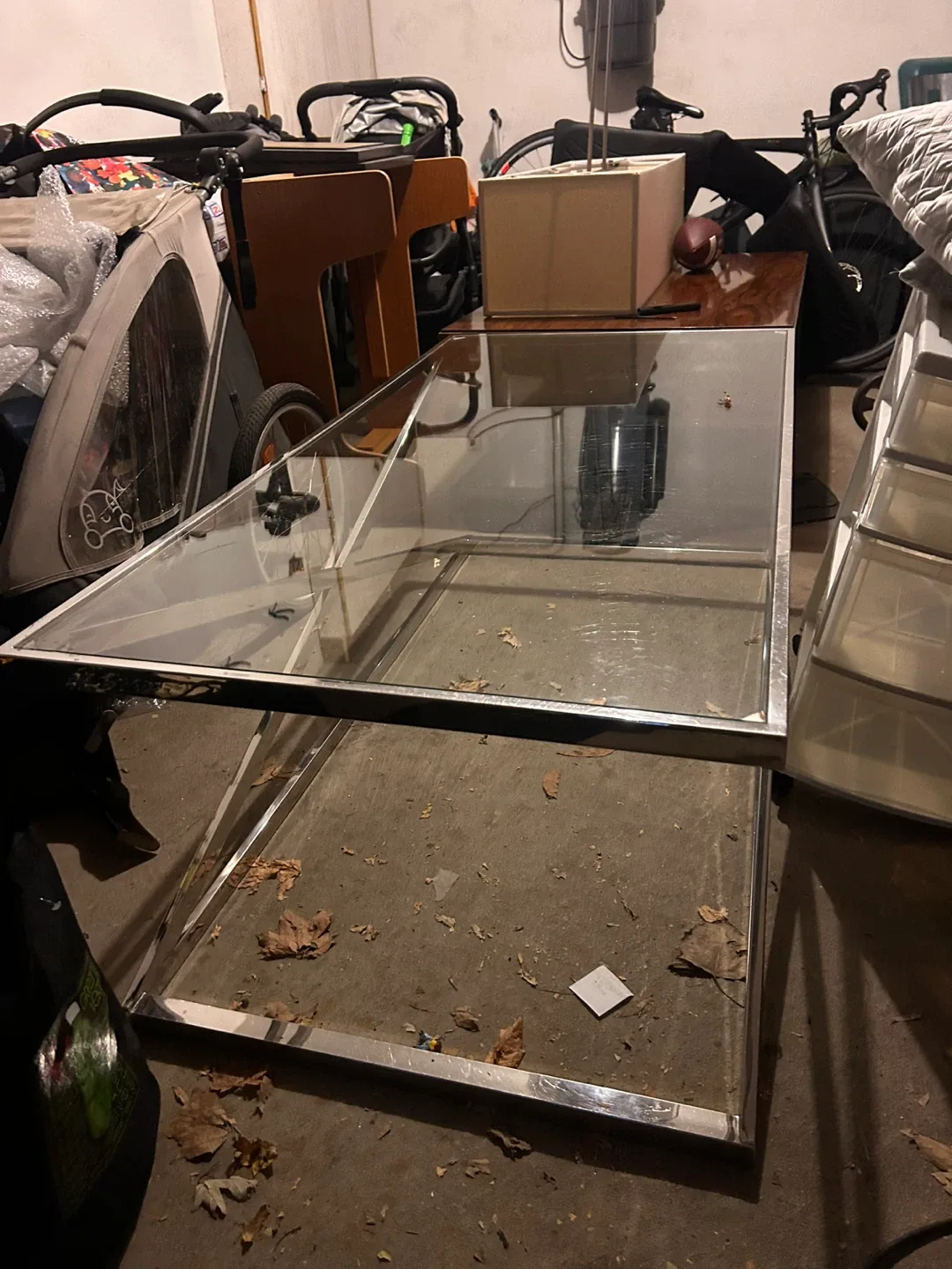 Glass & Metal Coffee Table Frame